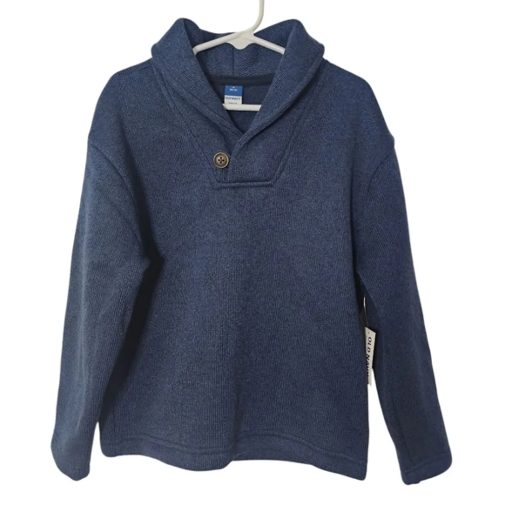 Old Navy Boys Blue Fleece Pullover Nwt